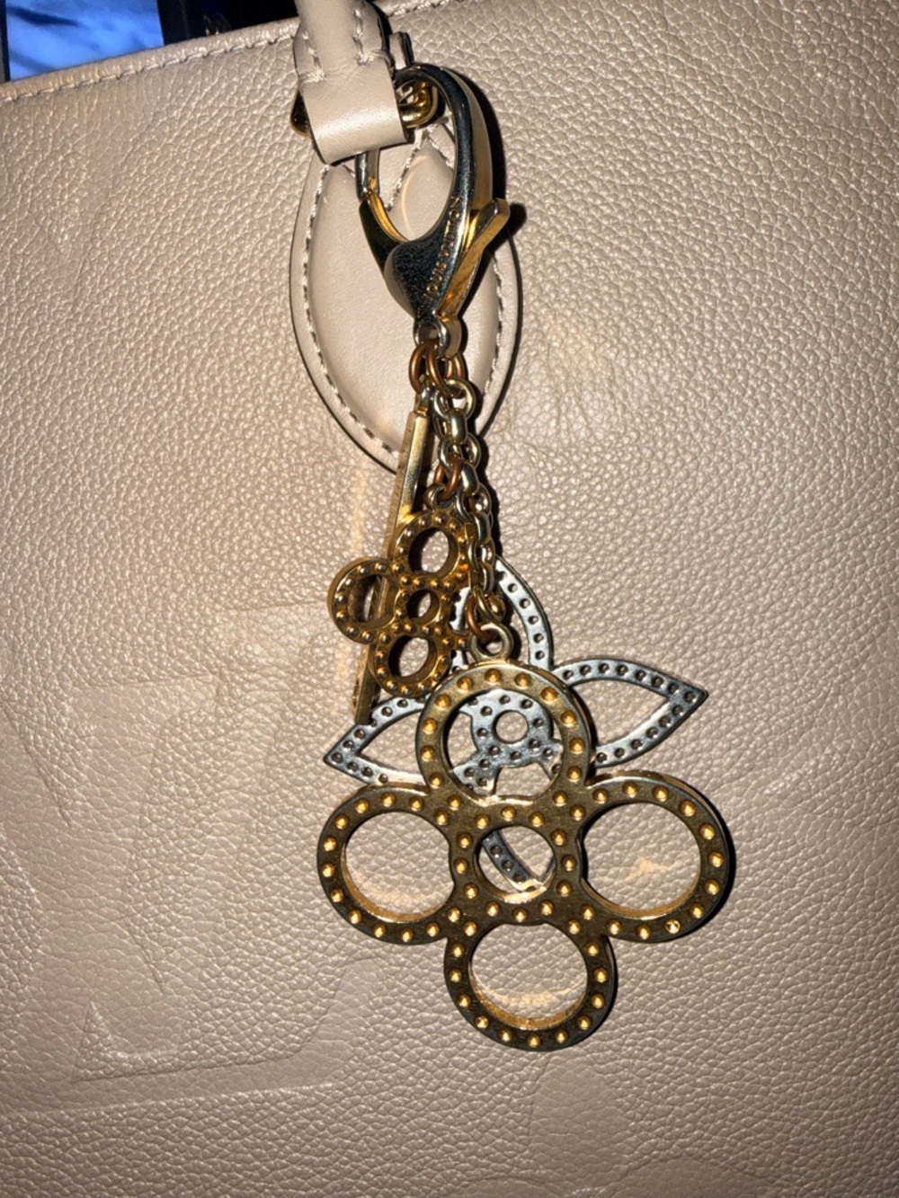 Louis Vuitton Gold and Silver Charm Keychain